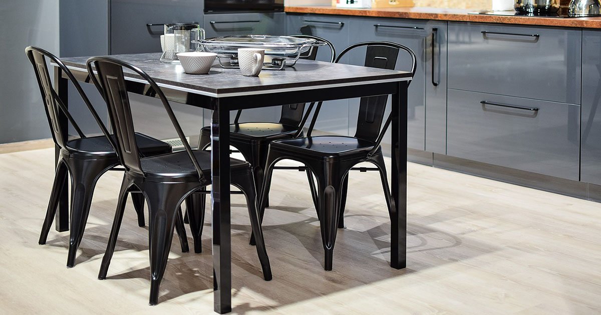 black dining chairs set