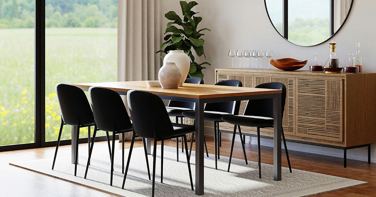 modern black dining chairs